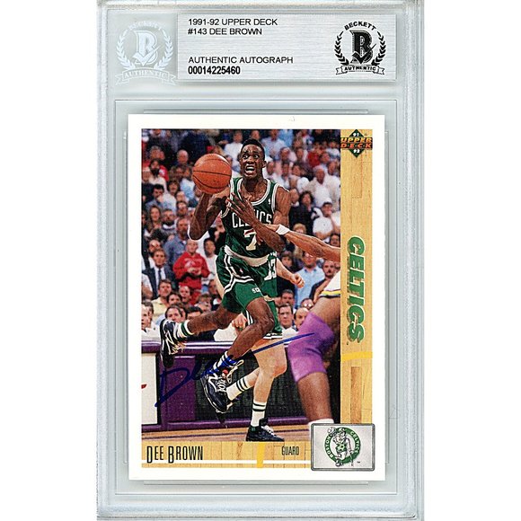 Dee Brown Signed 1991-1992 Upper Deck Basketball Card Celtics Beckett Autograph - Picture 1 of 4